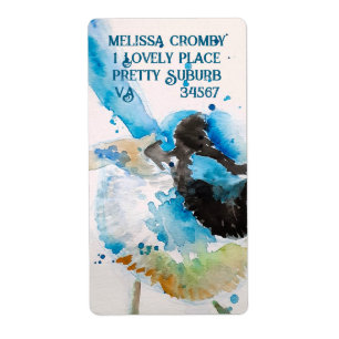 Blue Wren Watercolor Happy Birthday Wrens Aqua