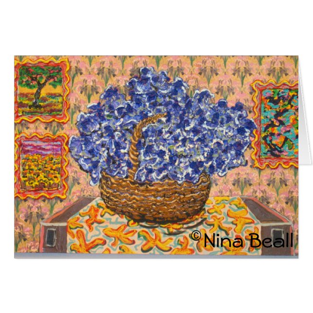 "Blue Wysteria w/ Onion," by Nina Beall (Front Horizontal)