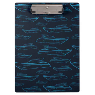 Blue Yacht Pattern Clipboard