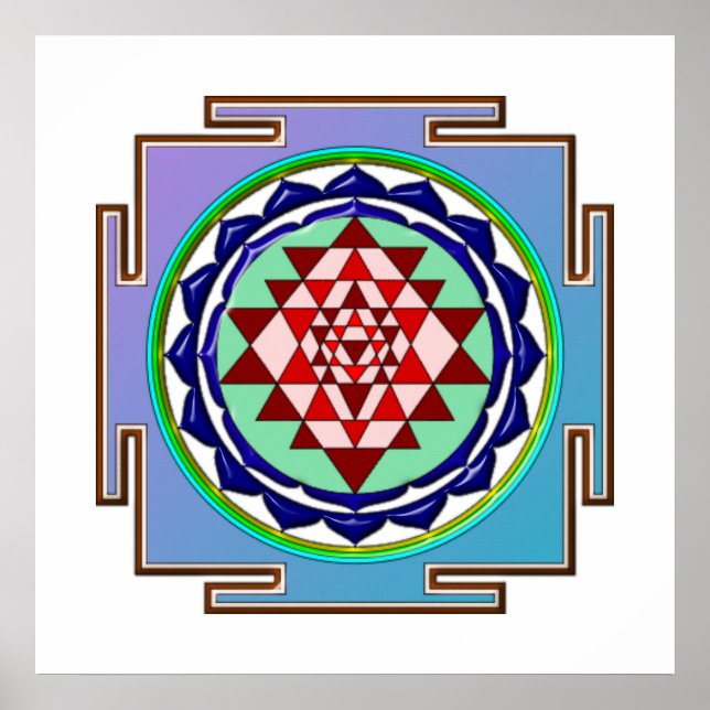 BLUE YANTRA POSTER (Front)