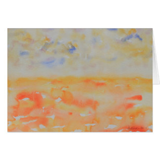 Blue Yellow And Orange Horizon Watercolor