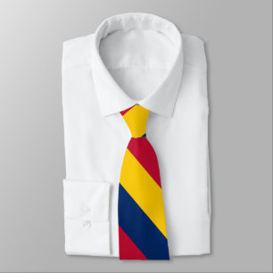 Blue Yellow and Red University Stripe Tie