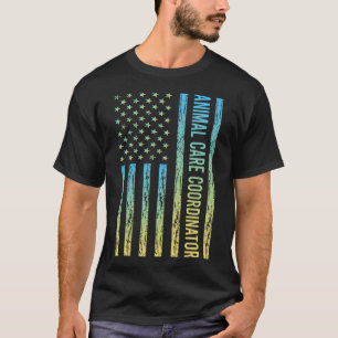 Blue Yellow Animal Care Coordinator T-Shirt