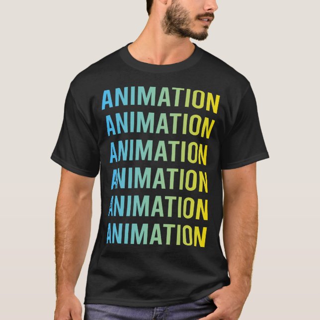 Blue Yellow Animation T-Shirt (Front)