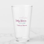 Blue yellow baby shower name date animal ear cute  glass<br><div class="desc">simple business sticker</div>