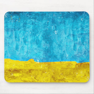 Blue Yellow Background Mouse Mat