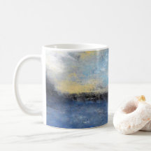 Blue Yellow Beach Abstract Mug