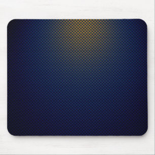 Blue yellow black carbon fiber patterned mouse mat