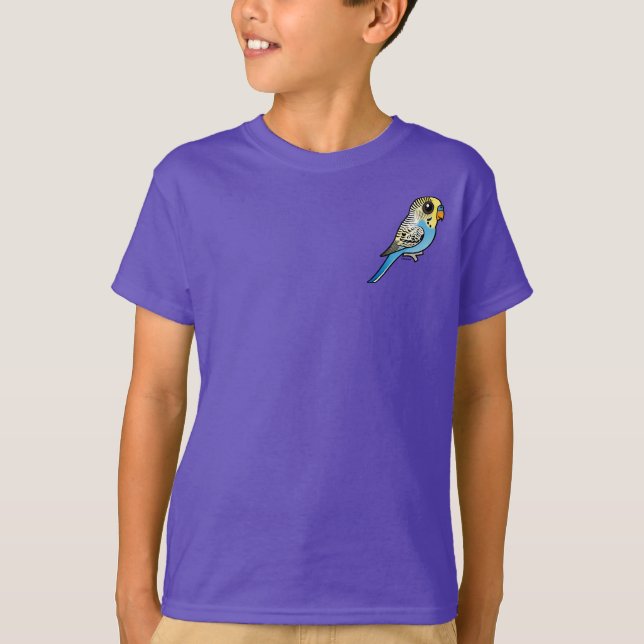Blue & Yellow Budgie T-Shirt (Front)