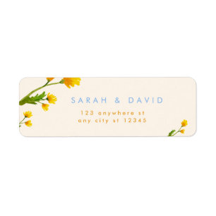 Blue & Yellow buttercup editable wedding