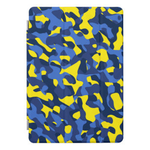 Blue Yellow Camouflage Print Pattern iPad Pro Cover