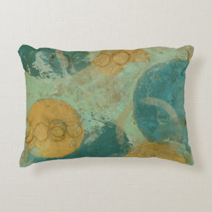 Blue & Yellow Circles Decorative Cushion