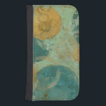 Blue & Yellow Circles Samsung S4 Wallet Case<br><div class="desc">Blue and yellow circles populate this amazing work by Megan Meagher. A key lime green serves as the background for the colourful circles. Get a copy of this great print today!</div>