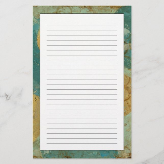 Blue & Yellow Circles Stationery (Front)