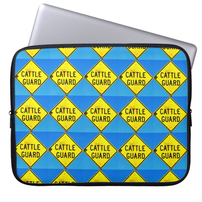blue yellow diamonds cattle guard sleeve (Front)