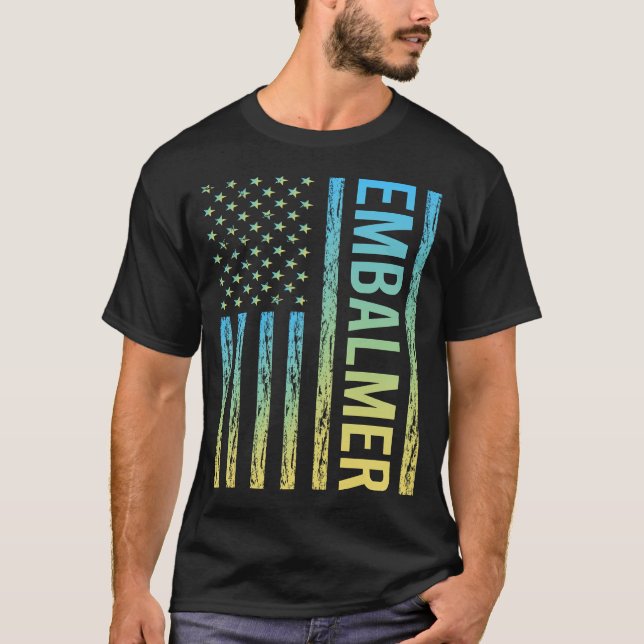 Blue Yellow Embalmer T-Shirt (Front)