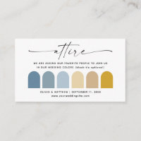Blue & Yellow Fall Wedding Attire Palette Insert