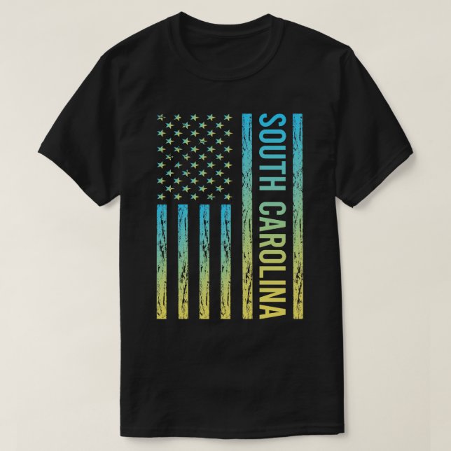 Blue Yellow Flag South olina T-Shirt (Design Front)