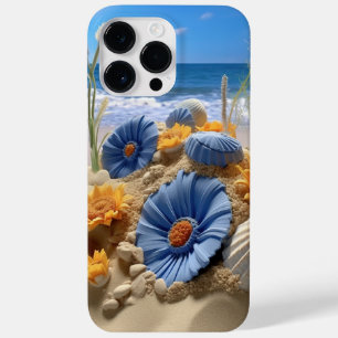 BLUE & YELLOW FLOWERS ON A SANDY BEACH Case-Mate iPhone 14 PRO MAX CASE