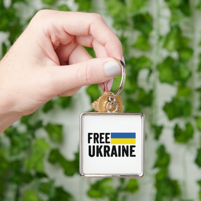 BLUE & YELLOW FREE UKRAINE KEY RING (Hand)