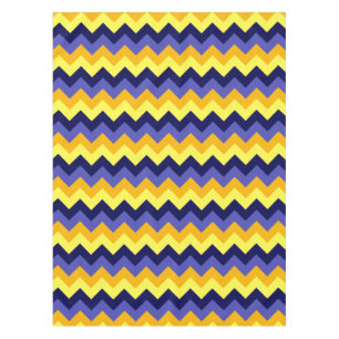 Blue Yellow Gold Chevrons Small Tablecloth