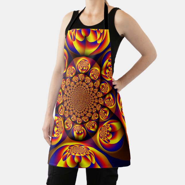 Blue, Yellow, Gold Mini Spheres Apron (Insitu)