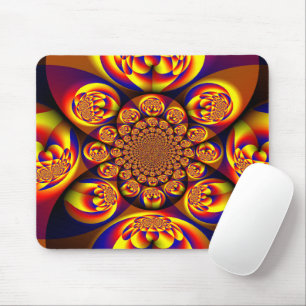 Blue, Yellow, Gold Mini Spheres Mouse Mat
