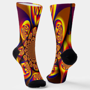 Blue, Yellow, Gold Mini Spheres Socks