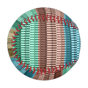 Blue Yellow Green Red Stylish Modern Chic Pattern Baseball