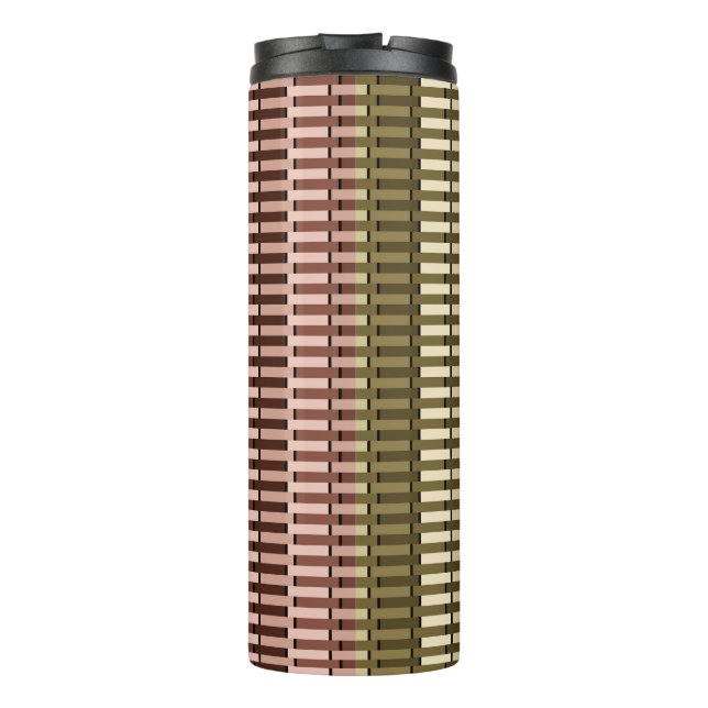 Blue Yellow Green Red Stylish Modern Chic Pattern Thermal Tumbler (Back)