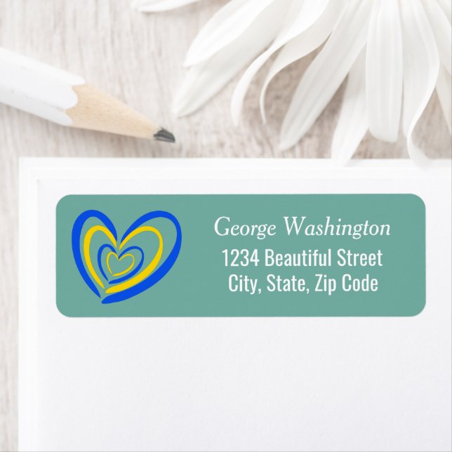 Blue Yellow Heart Ukraine Inpsired Peace Anti War (Insitu)