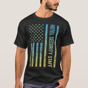 Blue Yellow Hotel Security Staff T-Shirt