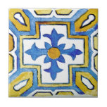 Blue & Yellow Mediterranean Patterned Watercolor Tile<br><div class="desc">Introducing Blue & Yellow Mediterranean Patterned Watercolor Ceramic Tile for a truly remarkable and artful design statement in your kitchen! With its bold hues of blue and yellow patterning in a watercolor effect, these unique tiles create an exotic yet timeless look that is sure to be a stunning conversation starter...</div>