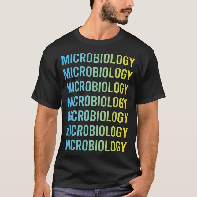 Blue Yellow Microbiology Microbiologist T-Shirt (Front)
