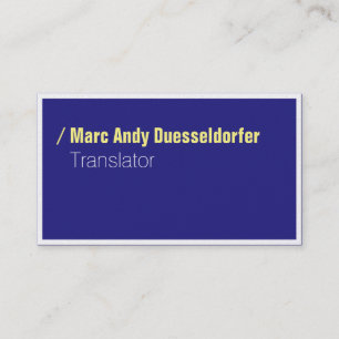 Blue Yellow Modern Business Cards