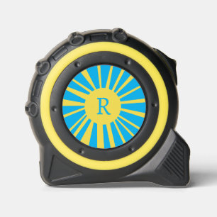 Blue Yellow Monogram Sun Tape Measure 1