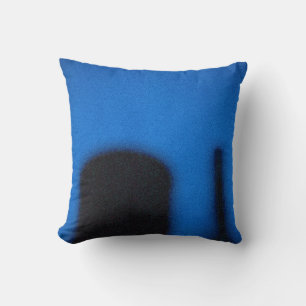 Blue & Yellow NYC Water Tower Roofscape Cushion