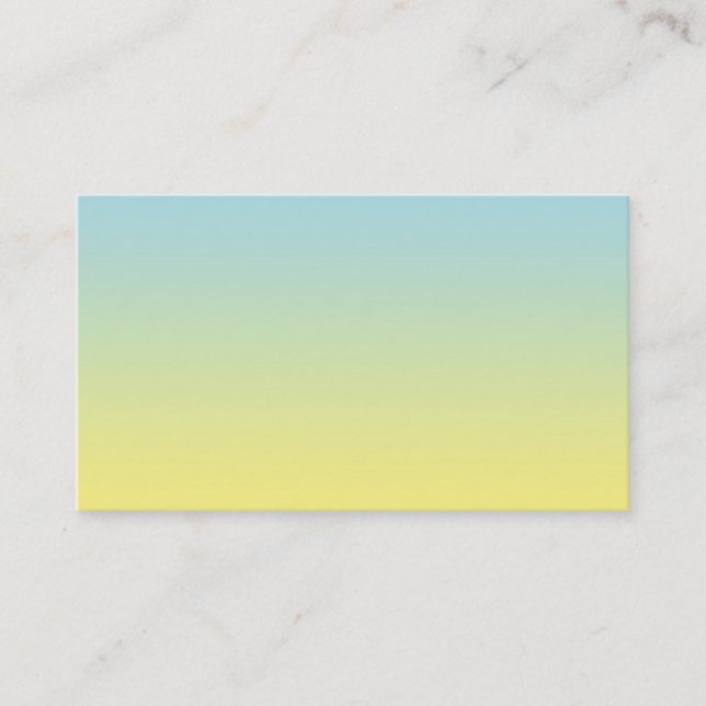 Blue & Yellow Ombre Business Card (Front)