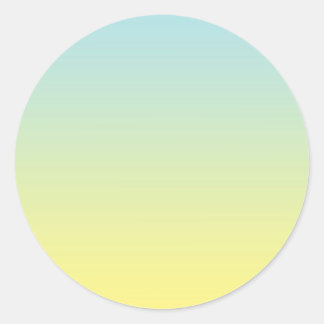 Blue & Yellow Ombre Classic Round Sticker