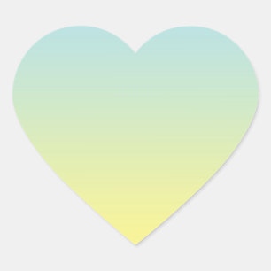 Blue & Yellow Ombre Heart Sticker