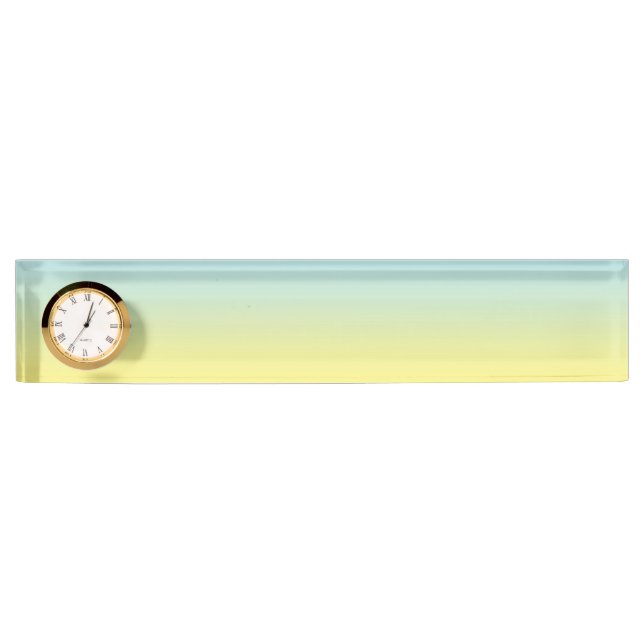 Blue & Yellow Ombre Nameplate (Front)
