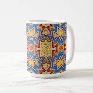 Blue, Yellow & Orange Southwest Inspired Shapes Coffee Mug