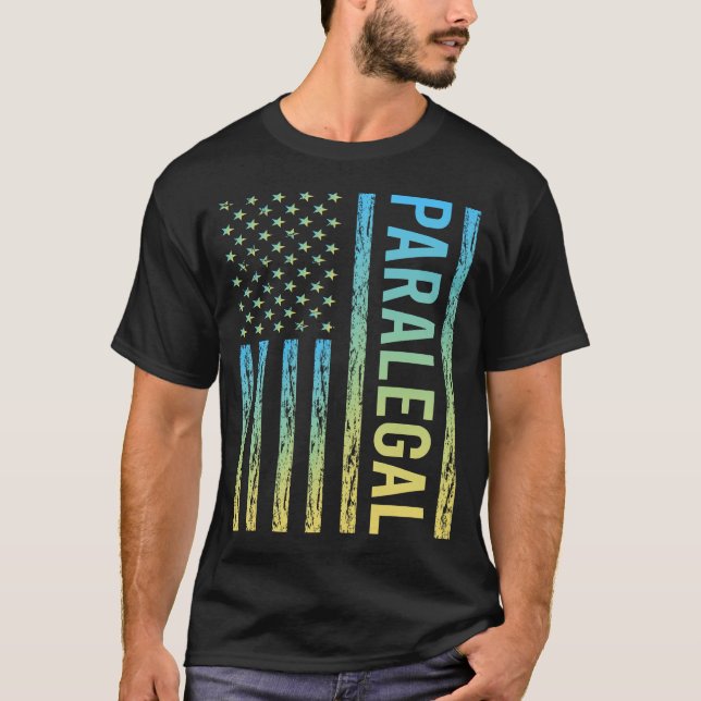 Blue Yellow Paralegal T-Shirt (Front)