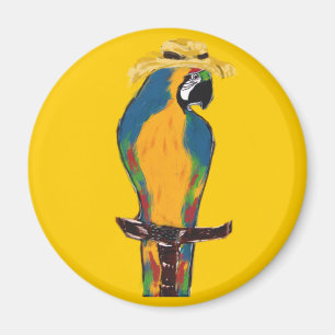Blue & Yellow Parrot Magnet