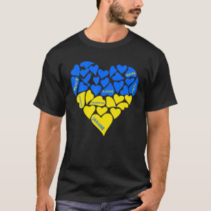 Blue Yellow Peace Dove Heart Ukraine Hope Love Ukr T-Shirt