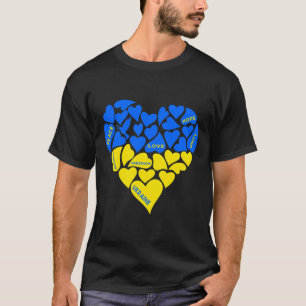 Blue Yellow Peace Dove Heart Ukraine Hope Love Ukr T-Shirt