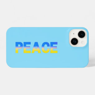 Blue yellow PEACE Ukraine Inspiration minimalist iPhone 14 Case