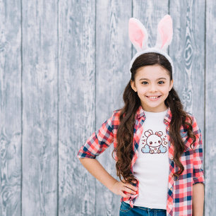 Blue Yellow Pink Cute Rabbit Kid's T-Shirt