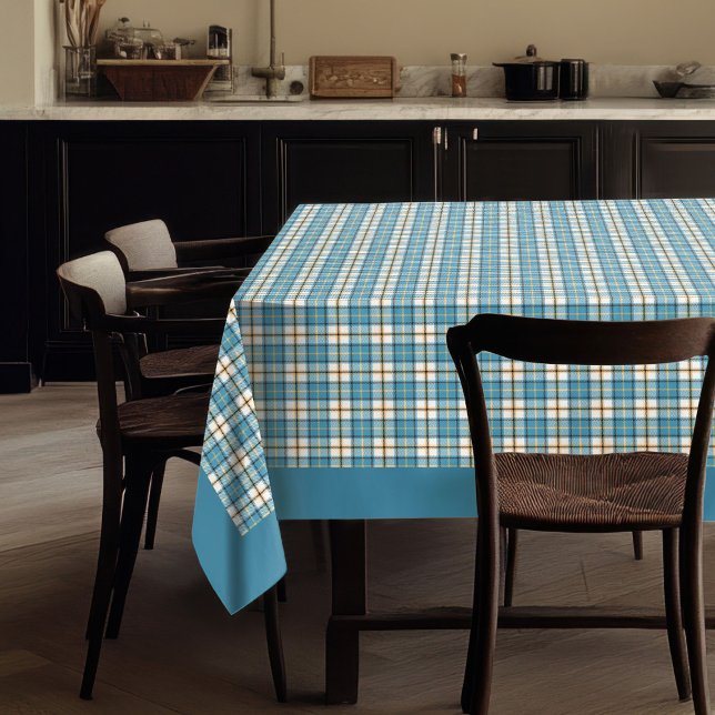Blue Yellow Plaid Tablecloth Gift for His Kitchen (Blue Yellow Tablecloth – Gift for His Kitchen)