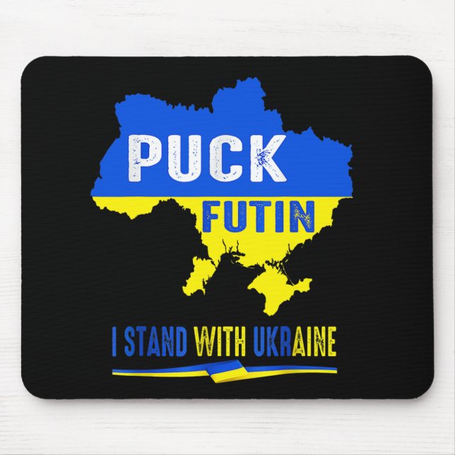 BLUE & YELLOW PUCK FUTIN COUNTRY SIGN MOUSE MAT (Front)